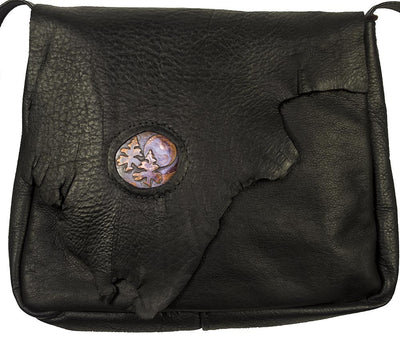 Bison Leather Handmade Bag with Handforged Tree