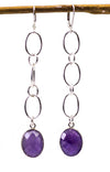 Extra Long Amethyst Statement Earrings by Kristin Ford