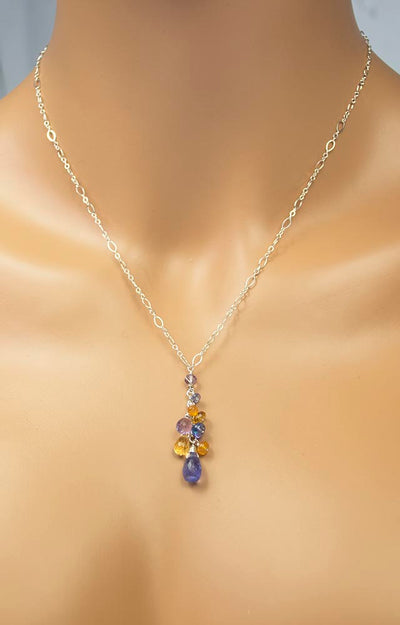 Pastel Cascade Handmade Gemstone Necklace by Kristin Ford