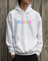 FAITH White and Ice Blue Sweatshirt, Faith Hoodie, Black Christian Hoodie,Faith Sweatshirt, Christian Gift