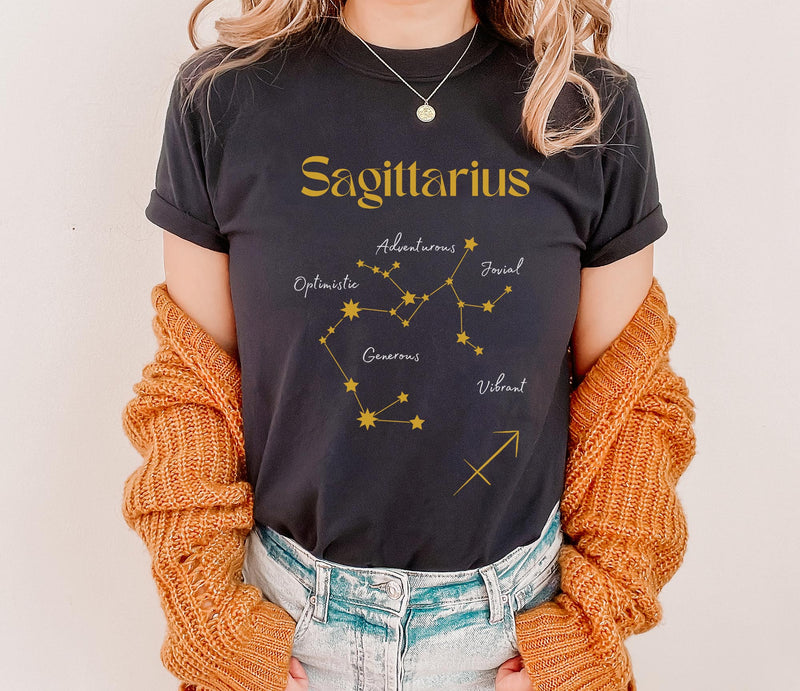Sagittarius Comfort Colors Constellation Shirt, Sagittarius Gift, Scorpio Shirts, December Birthday, Sagittarius, Constellation Shirt