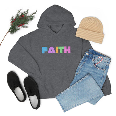 FAITH Grey and Dark Heather Sweatshirt, Faith Hoodie, Black Christian Hoodie, Navy Christian Hoodie, Christian Gift