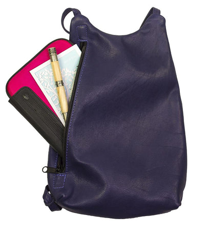 Handmade Buttersoft Purple Leather Backpack
