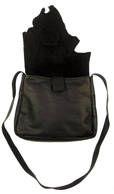 Bison Leather Handmade Bag with Handforged Tree