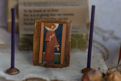Angel of Forgiveness Devotional Prayer Miniature Altar by Sophia Christine