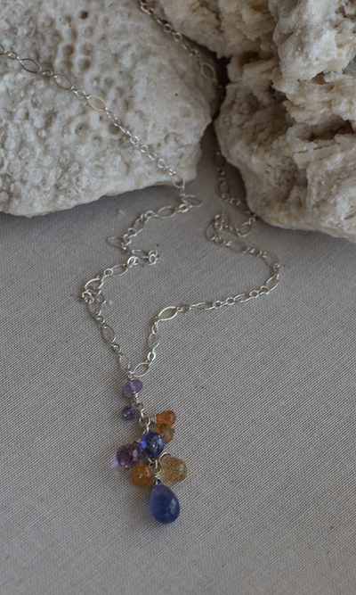 Pastel Cascade Handmade Gemstone Necklace by Kristin Ford