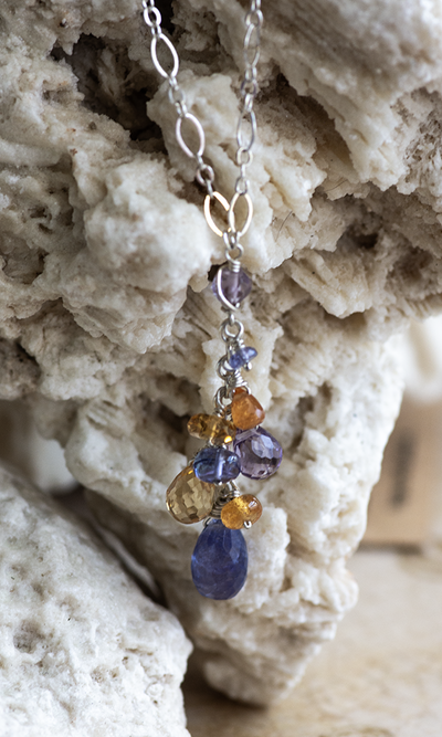 Pastel Cascade Handmade Gemstone Necklace by Kristin Ford