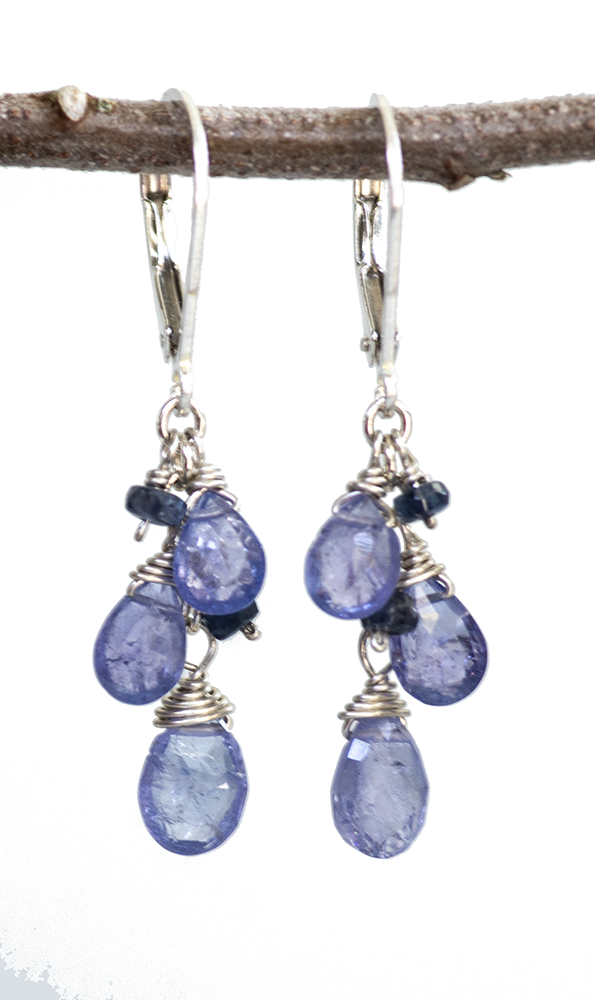 NEW Tanzanite Kyanite Earrings by Kristin Ford