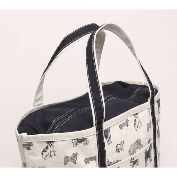 Large Zippered Doggie Print Tote by Shorebags