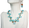 Blue Chalcedony and Carnelian Necklace and Earring Set | Whisperingtree.net