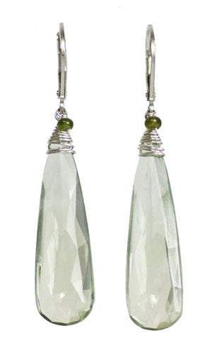 Kristin Ford Prasiolite and Idocrase Earrings | Whisperingtree.net