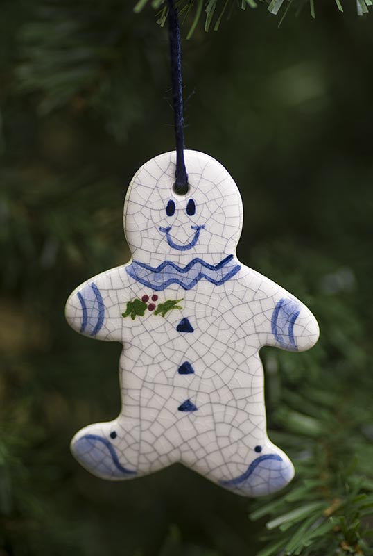 Gingerbread Man Hanging Ceramic Ornament