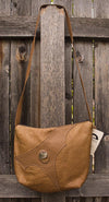 Handmade Leather Picture Jasper Touchstone Big Pocket Bag
