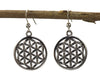 Sterling Silver Flower of Life Earrings Solid Silver