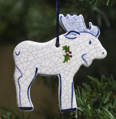 Moose Hanging Ceramic Ornament
