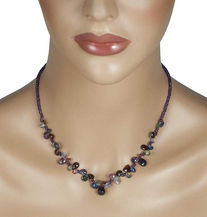 Handcrafted Multi Stone Healing Gems Necklace