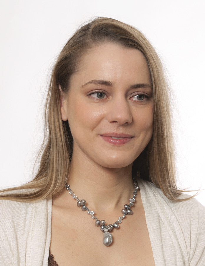 One of a Kind Baroque Pearl Handmade Necklace by Artisan Kristin Ford  | Whisperingtree.net