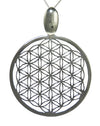 Hand Cut Flower of Life Pendant in Sterling Silver