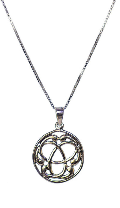 Celtic Triskele Triskellion Sterling Silver Pendant Necklace | Whisperingtree.net