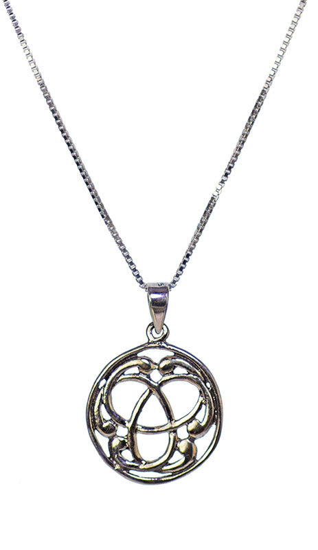Celtic Triskele Necklace in Sterling Silver