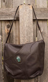 Buttersoft Leather Big Pocket Bag with Turquoise Touchstone