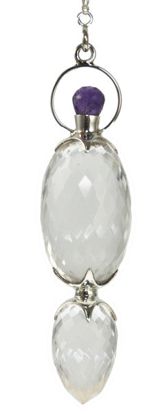 Crystal Drops Pendulum with Amethyst