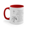 St Michael Prayer in English and Latin, Red Accent Mug, Archangel Michael, Angel Gift, Saint Michael, Catholic Gift, Christian Gif