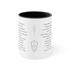 St Michael Prayer in English and Latin, Black Accent Mug, Archangel Michael, Angel Gift, Saint Michael, Catholic Gift, Christian Gift