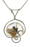 Rutilated Quartz Pendant Necklace in Sterling Silver | Whisperingtree.net