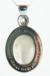 Serenity Prayer Angel Pendant with Moldavite