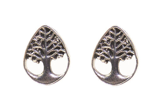 Sterling Silver Tree of Life Post Earrings