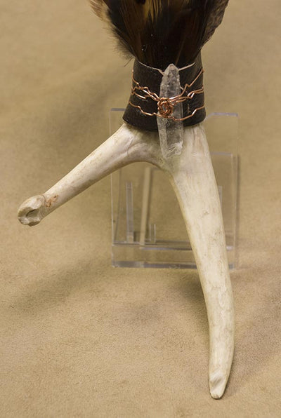 Antler and Wild Turkey Feather Lakota Sioux Medicine Prayer Fan