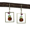 Mod Rectangle Hessonite, Peridot, Apatite and Tourmaline Handmade Sterling SIlver Earrings by Kristin Ford | Whisperingtree.net