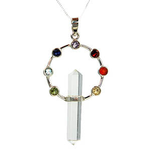 Rainbow Chakra Pendant in Sterling Silver