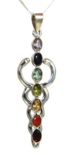 Caduceus Chakra Pendant in Sterling Silver | Whisperingtree.net