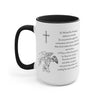 St Michael Prayer in English and Latin, Black Accent Mug, Archangel Michael, Angel Gift, Saint Michael, Catholic Gift, Christian Gift