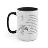 St Michael Prayer in English and Latin, Black Accent Mug, Archangel Michael, Angel Gift, Saint Michael, Catholic Gift, Christian Gift