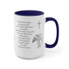 St Michael Prayer in English and Latin, Navy Mug, Archangel Michael, Angel Gift, Saint Michael, Catholic Gift, Christian Gift