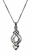 Celtic Knot Warrior Arrow Necklace in Sterling Silver