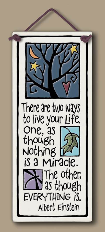 Miracle Wall Plaque (Einstein Inspirational Quote)