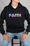 FAITH Black and Navy Hoodie Sweatshirt, Faith Hoodie, Black Christian Hoodie, Navy Christian Hoodie, Christian Gift