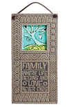 Inspirational Gifts Wall Plaque Family Begins Love Made in USA