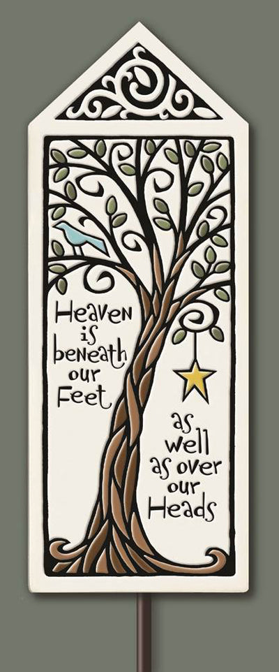 Garden Gifts Garden Plaque Garden Stake Inspirational Gifts Heaven Beneath Our Feet Made in USA