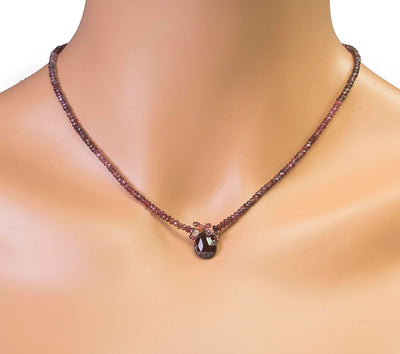 Garnet Handmade USA Kristin Ford Sterling Silver Necklace