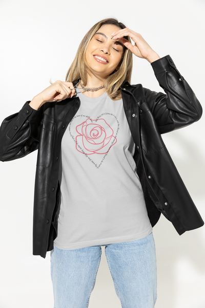 Hail Mary, Virgin Mary Shirt, Rose with Hail Mary Heart Shirt, Hail Mary Prayer, Catholic Gift, Christian Gift