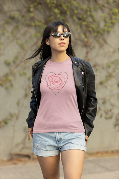 Hail Mary, Virgin Mary Shirt, Rose with Hail Mary Heart Shirt, Hail Mary Prayer, Catholic Gift, Christian Gift