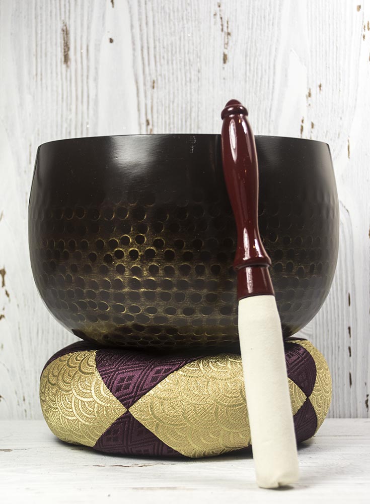 Japanese Rin Gong Solar Plexus Chakra Hand Hammered 7.25 inch Diameter