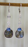 Labradorite and Kyanite Earrings by Kristin Ford