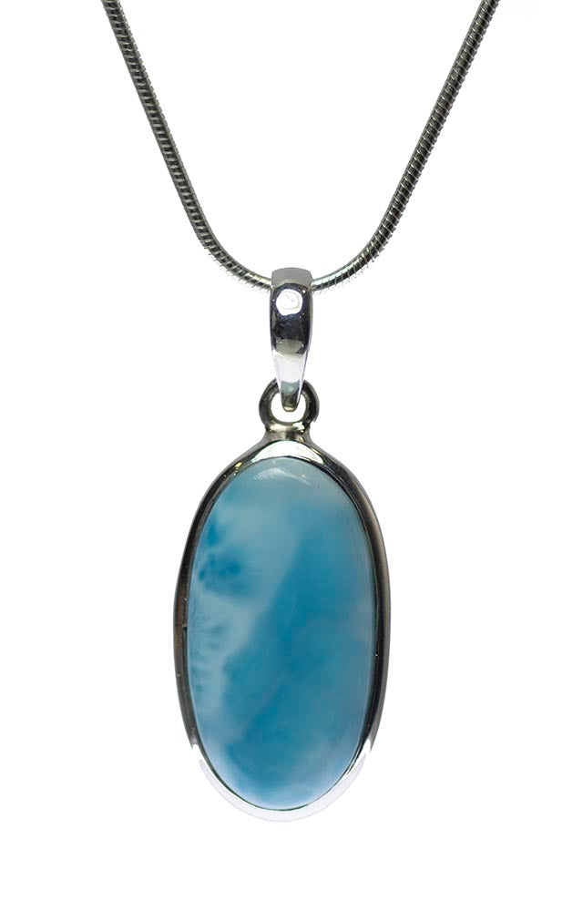 Rare Larimar (Abundance Stone) Oval Pendant