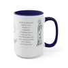 Hail Mary in English and Latin (Ave Maria), Navy Mug, Virgin Mary, Hail Mary Prayer, Catholic Gift, Christian Gift